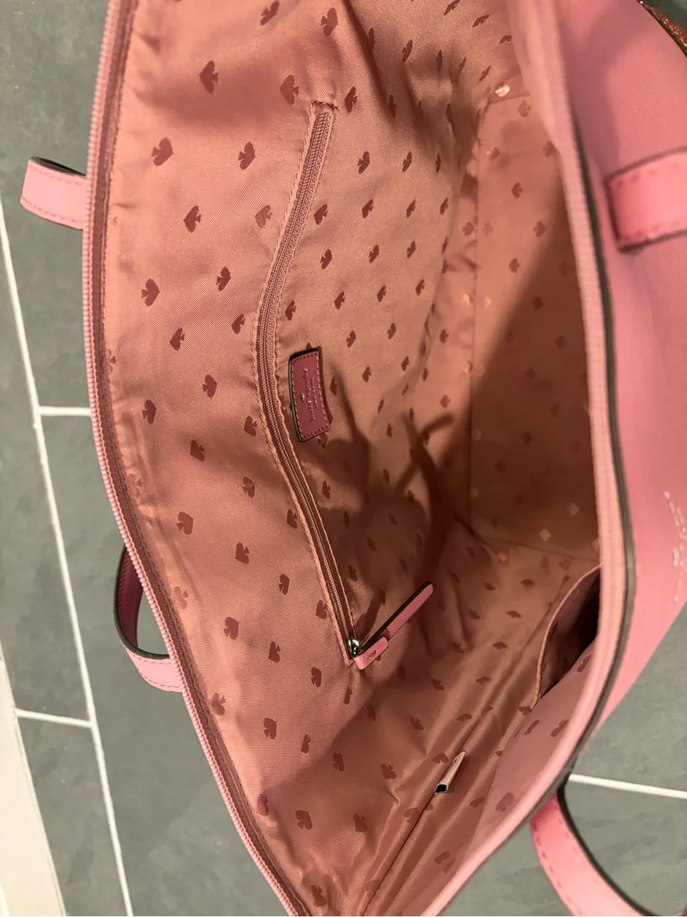 Kate Spade Pink Tote with Glitter Base